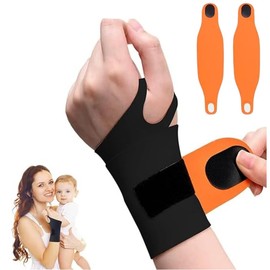2 Pack Muñequera Tunel Carpiano, Muñequera Ortopedica Elástica Ultrafina TFCC, Alivio de Tendinitis y Dolor por Lesiones de Muñeca, Adecuada para Fitness, Deportes, Tenis, (Negro)