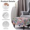 Talayituse Boho Mandala Flower Print Ottoman Cover Rectangle Waterproof Ottoman