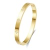 Gold Love Bangle Bracelet, Stainless Steel clover Bangle Bracelets for