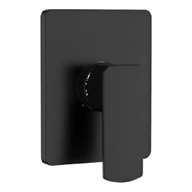 Juego Manerales Meer Regadera Color Negro Mate