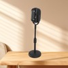Antique Microphone Decor with Stand Black Realistic Lightweight Retro Microphone