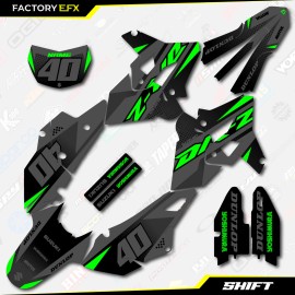 Factory EFX Gray & Green Shift Polisport Restyle Graphics Kit fits Suzuki Drz400 Drz400sm - No Numbers
