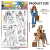 CHGCRAFT Fashionable Lady Clear Stamp Modern Woman Transparent Craft Stamp