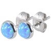 FILANGO Surgical Steel Stud Earrings Synthetic Opal Choice of Colours,