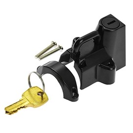 HDBUBALUS Universal Helmet Security Lock Kit for 7/8" to 1 1/4" Diameter Tubings Fit for Harley Yamaha Suzuki Kawasaki Indian Ducati Black
