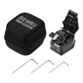 sourcing map SKL-6C Optical Fiber Cleaver, Fiber Optic Cleaver Cold Splicing Tool Cutting Machine 3 in 1 Function Tungsten Steel Sheet for Optical Fiber