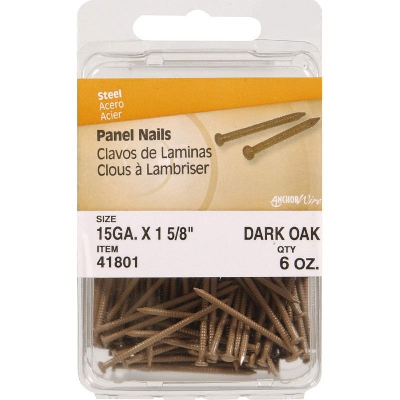 The Hillman Group 41801 Panel Nail, 13/8-Inch, Dark Oak, Single