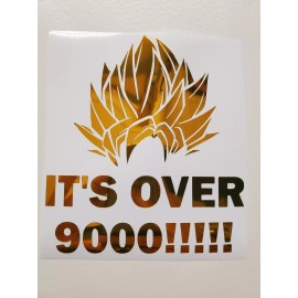 Dragon Ball Z It's Over 9000! Goku Sticker Vinyl Decal Windows Walls Waterproof!