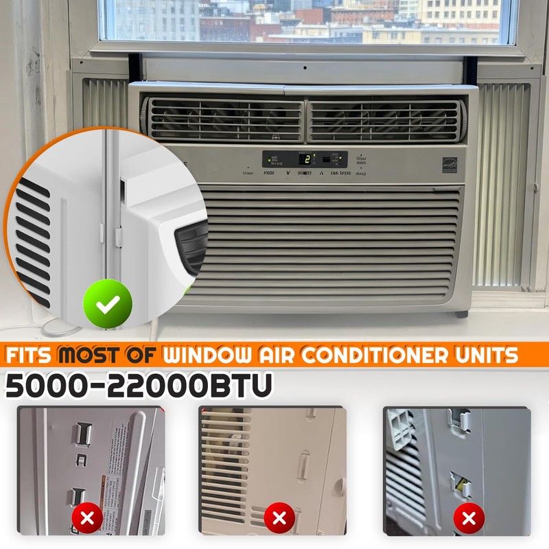 HUAREW Window Air Conditioner Side Panel with Frame
