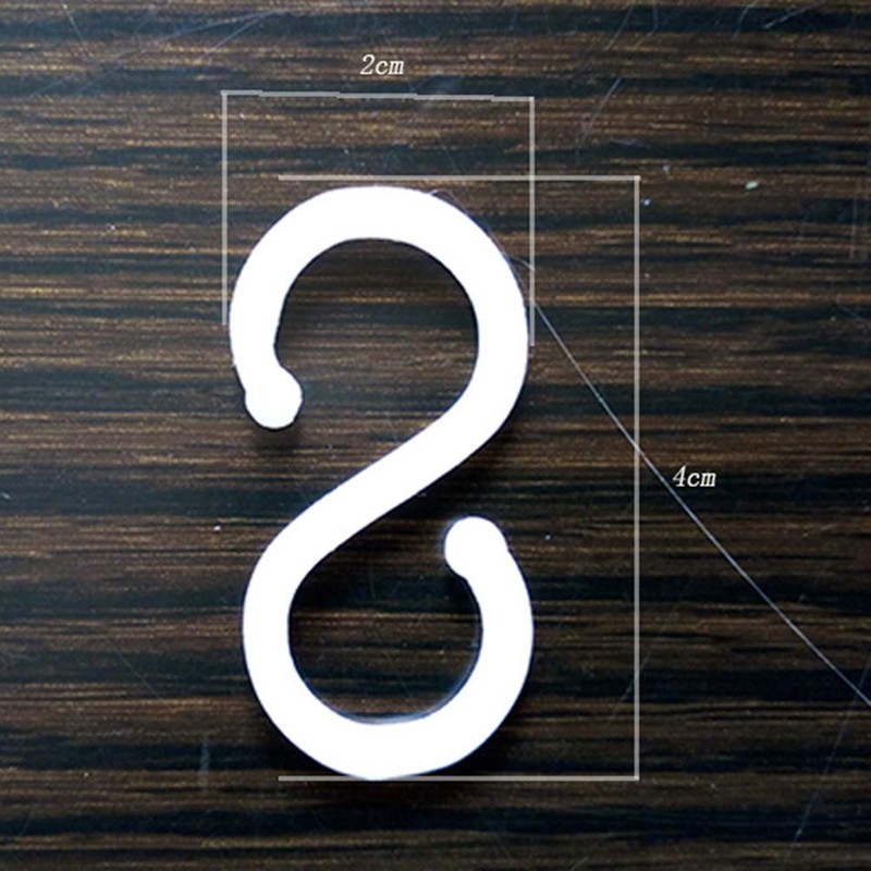 Healifty Plastic S-shaped Hooks Hangers Kitchen Bathroom Spoon Towel Clothes