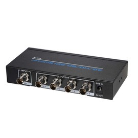 3G/HD/SD_SDI Splitter 1 * 4 Distribution 1 Input 4 Outputs Supports HD-SDI SD-SDI and 3G-SDI