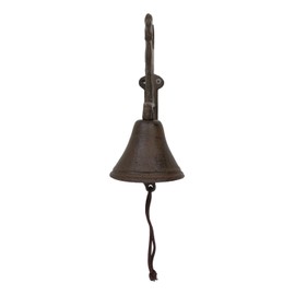 Ebros Gift Cast Iron Rustic Vintage Western Canine Puppy Dog Bell Door Wall Dinner Yard Farm Bell Outdoor Farmhouse Cottage Mountain Cabin Lodge Accent Bells