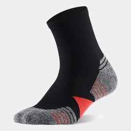 WANDER Men's Athletic Ankle Socks 6 Pairs Running Socks for Sport Low Cut Cycling Socks 6-9/10-12/12-14 (Black Red, Shoe Size: 10-12)