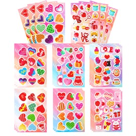 Valentines Stickers, Valentines Heart Stickers for Kids, 318 PCS Self-Adhesive Valentines Day Love Stickers Decorative Stickers Labels Gifts for Valentine's Day School Crafts Activity Party Supplies