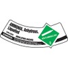 Accuform Cylinder Shoulder Label, Ammonia ANHYDROUS LIQUEFIED UN1005 Inhalation Hazard,