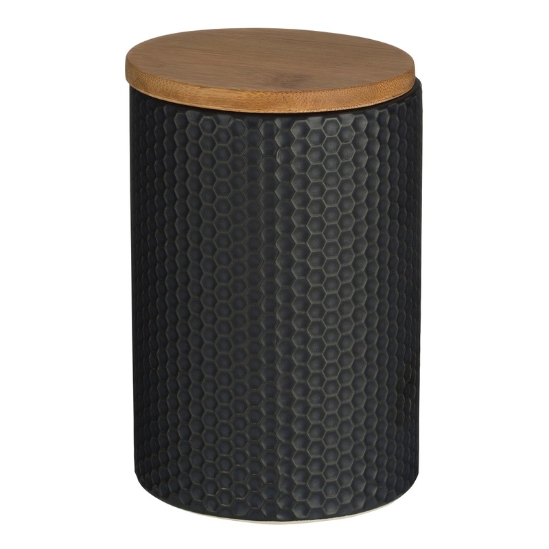 Premier Housewares Hex Canister - Black