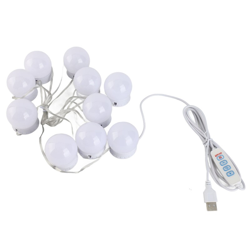 LED Makeup Mirror Lights Dimmable Bulb Warm/Cold Tones Dressing Mirror