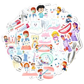 BulbaCraft 100Pcs Children Dental Stickers for Kids, Dentist Toys for Dental Office, Dental Office Toys, Dental Toys for Kids, Dentist Toys for Kids, Teeth Toys, Teeth Toys