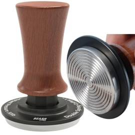 51mm Espresso Tamper, Calibrated Tamper with 30lbs Double Spring Loaded Tamper Walnut Wood Coffee Tamper for Barista Home,Stainless Steel Base Tamper Espresso Tool Fits 51mm Portafilters