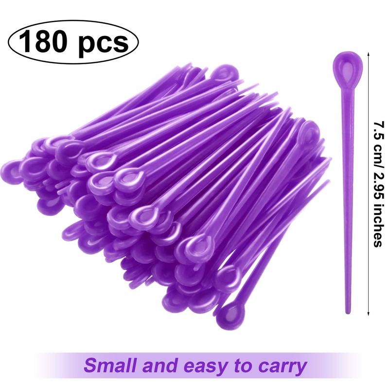 WILLBOND 180 Pieces Brush Roller Pick Plastic Roller Pick Hair