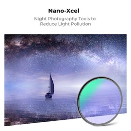 K&F Concept 77mm Clear Natural Night Filter 28 Multi-Layer Coatings Light Pollution Reduction Filter for Night City Sky Star Shots, No Color Cast (Nano-X Series)