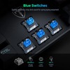 RisoPhy Mechanical Gaming Keyboard, RGB 104 Keys Ultra-Slim LED Backlit