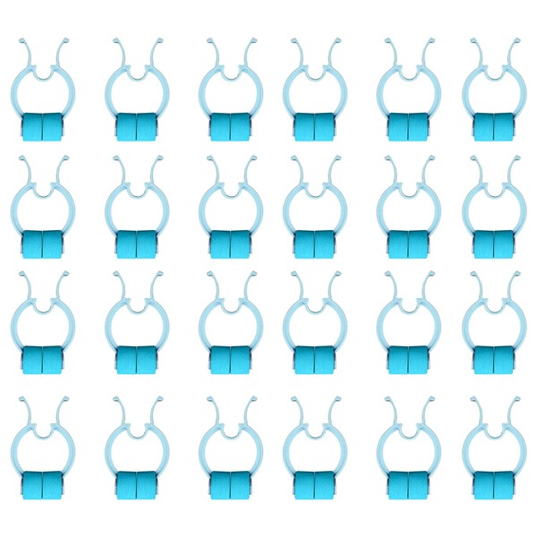 AOVNA 12Pcs Nose Stop Clips Blue Plastic Foam Nose Clips Swimming Nose Clip Nose Bleed Stopper for Accidental or Emergency Condition Emergency Accident (24)