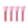4pc Heart Charm Lip Gloss Stick for Girls - Glossy
