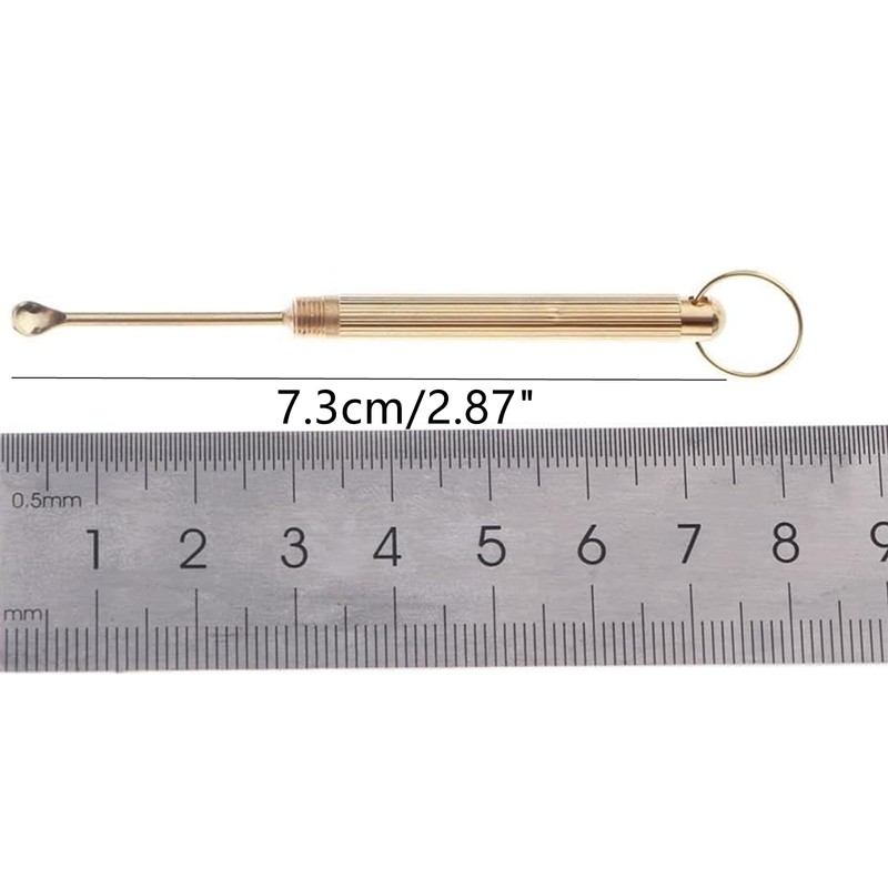 8 Pcs Ear Wax Removal Tool, Folding Type Copper Ear-Pick
