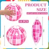 Whaline 16Pcs Disco Inflatable Beach Ball 16'' Pink Pool PVC