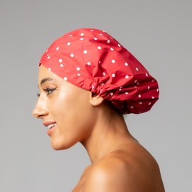 hairCAPsule Spotted Around Sustainable Shower Red (HCS900_PRSA)