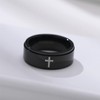 Titanium Stainless Steel Anxiety Ring Cross Rotating Ring Stress Relieving