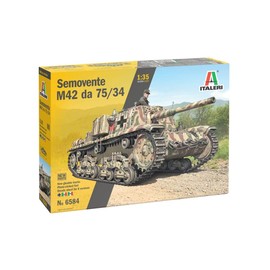 Italeri 6584 1:35 Semovente M42 da 75/34 Model Building Kit, Standing Model Building, Crafts, Hobby, Gluing, Plastic Kit, Detailed