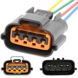 4PIN MAP Air Intake Pressure Sensor Connector Harness Plug Replacement for Cummins M11 ISC ISL ISM ISX ISB ISF 2.8 3.8 Replacement for Dodge Ram 2500 3500 6.7L 2897333 2897334 5WK96802 4921322