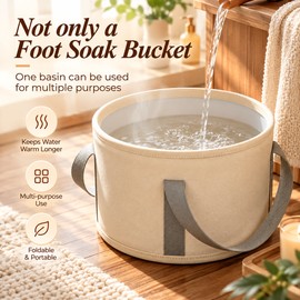 Foldable Foot Soak Basin for Home & Travel – Portable Deep Foot Bath with Heat-Preserving Design for Daily Relaxation