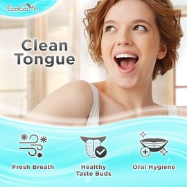 Tongue Scraper for Adults - 3 Pcs Metal Tongue Cleaner with Silver Storage Case - Tough Stainless Steel Mouth Scrubber for Fresh Breath & Oral Hygiene - by EcoEarth