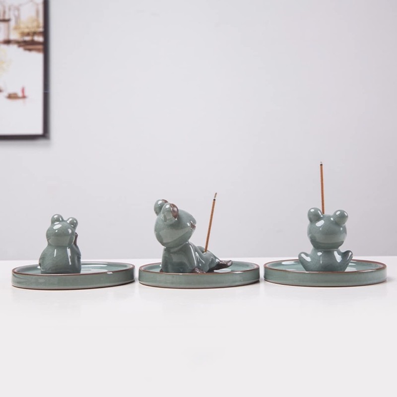 [Queen-b] Frog Incense Holder, Incense Holder, Frog, Incense, Incense Holder