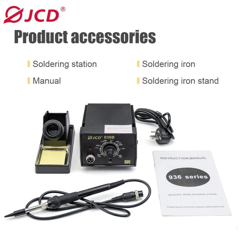 JCD Soldering Iron 936B Soldering Station Tempertaure Control Rework Station