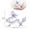 LONGWIN Crystal Dragon Statue Hand Blown Glass Dragon Figurines Chinese