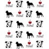I Love (Heart) Pitbulls Waterslide Nail Decals/Nail art