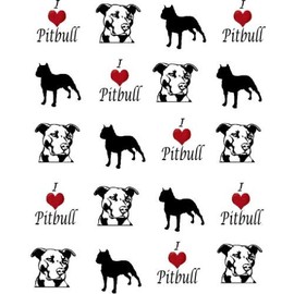 I Love (Heart) Pitbulls Waterslide Nail Decals/Nail art