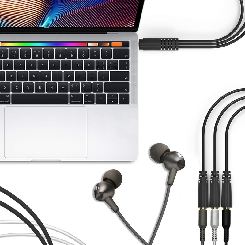 9 Inch 3.5mm (1/8") TRRS Male Plug to 3X Female