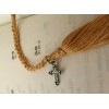 Original Crochet Handmade TOPAZ Cross Bookmark - Bible, Prayer Book,