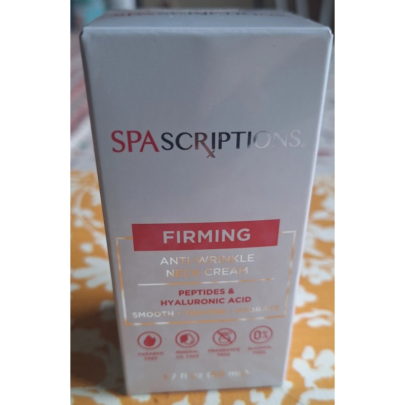 SPAScriptions Firming Anti-Wrinkle Neck Cream With Hyaluronic Acid, 1.7 FL