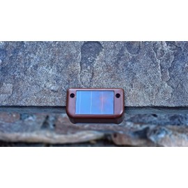 Maxsa 47332 Solar Powered Weatherproof Dusk to Dawn Lights for Steps, Decks, and Railings (4-Pack), Brown