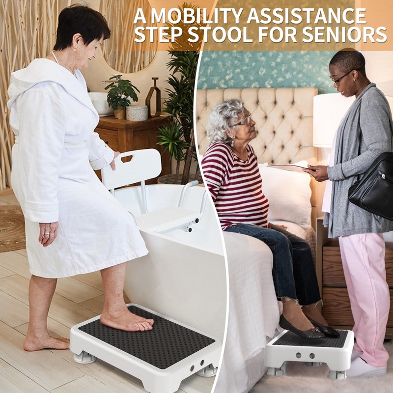 Ronlap One Step Stools for Adults, Portable Safety Step Platform