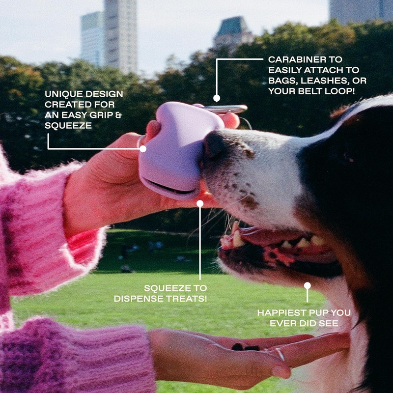 Springer Dog Treat Pouch for Effort-Free Squeeze Dispensing - Easy-fill,
