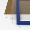 Almost Frameless A4 Blue Picture Frame Set of 3, Display