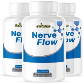 Pelican Vitamins Nerve Flow- Nerve & Brain Health Support- 3 Bottles- 180 Capsules