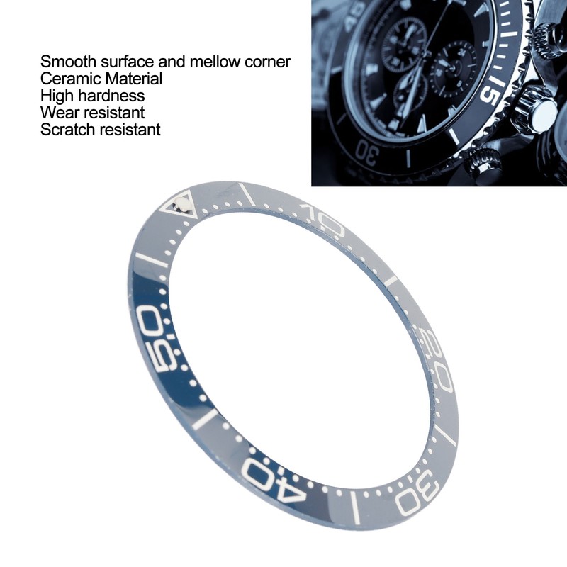 Ceramic Watch Bezel Ring Professional 38mm Watch Bezel Insert Replacement